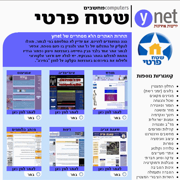 משאל האתרים של ynet