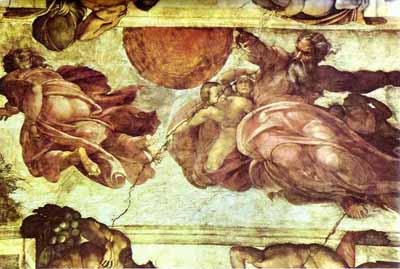 Michelangelo Sun and Moon - מיכלאנג'לו, בריאת השמש והירח